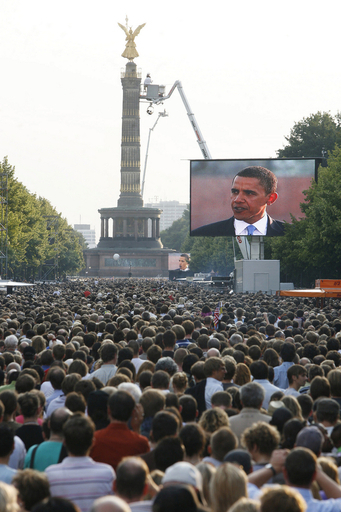 ＜08米大統領選挙＞オバマ氏演説に20万人、ベルリン