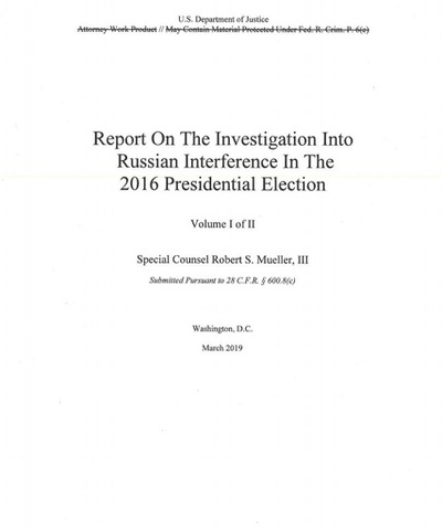 米、ロ疑惑報告書を公表 トランプ氏司法妨害の疑い晴れず