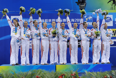 ロシアが金 日本は5位に終わる チームFR、世界水泳