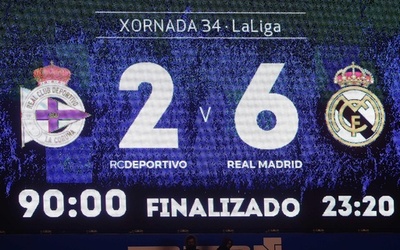 BBC不在も関係なし、レアルがデポルに6得点圧勝