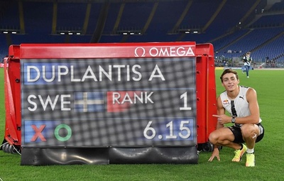 新星デュプランティス、棒高跳び屋外世界新 鳥人ブブカ氏超え