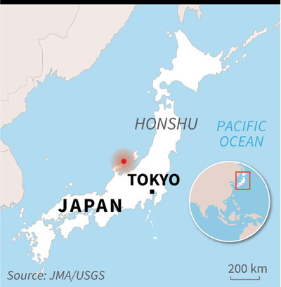 Strong earthquake kills one, destroys houses in Japan