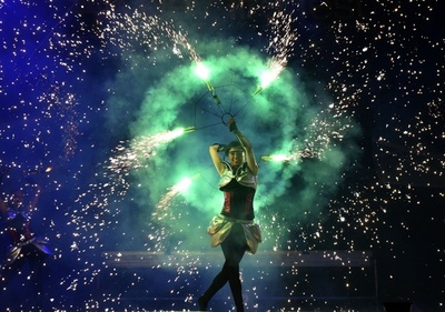 「熱いパフォーマンス」続々、ウクライナで炎の祭典