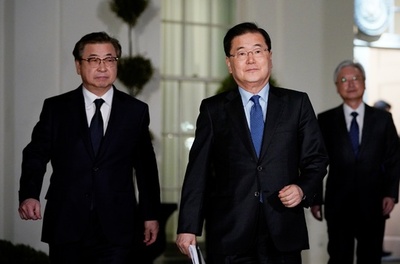 韓国、北朝鮮派遣の特使に国家安保室長ら 南北会談に向け地ならし