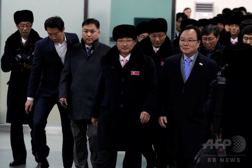 北朝鮮のスキー・スケート選手団が韓国入り、平昌五輪の開幕控え