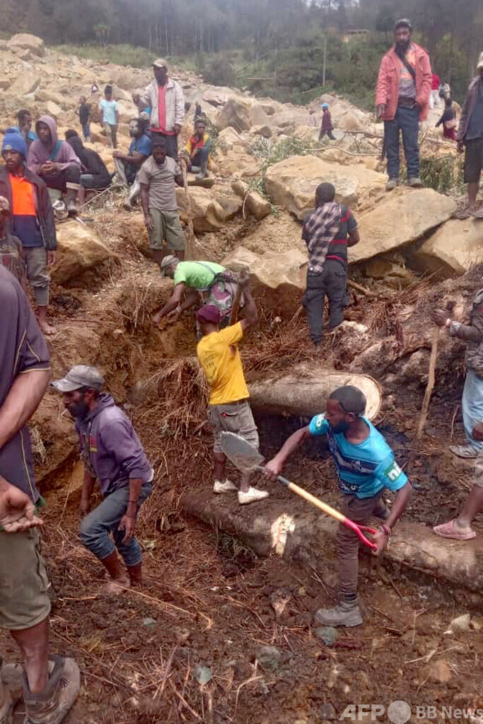 パプア地滑り、遺体捜索中止 不明者は650人か