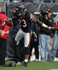 第4Qに81ヤードのパスを受けてタッチダウンを奪い歓喜するベアーズのCBデヴィン・ヘスター（%%Devin Hester%%）。(c)AFP/Getty Images Jonathan Daniel