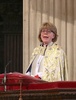 英ロンドンのセントポール大聖堂で行われた就任式で、説教を行うサラ・マラリー第133代ロンドン主教（2018年5月12日撮影）。(c)AFP PHOTO / POOL / Yui Mok