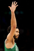 22-23NBAプレーオフ、イースタンカンファレス準決勝（7回戦制）、ボストン・セルティックス対フィラデルフィア・セブンティシクサーズ。50得点突破を喜ぶボストン・セルティックスのジェイソン・テイタム（2023年5月14日撮影）。(c)Adam Glanzman/Getty Images/AFP