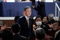 自民党の新総裁に選出された菅義偉官房長官（2020年9月14日撮影）。(c)Eugene Hoshiko / POOL / AFP