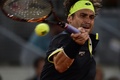 テニス、マドリード・オープン、男子シングルス準々決勝。リターンを打つダビド・フェレール（2015年5月8日撮影）。(c)AFP/JAVIER SORIANO