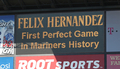 米大リーグ（MLB）、シアトル・マリナーズ（Seattle Mariners）のフェリックス・ヘルナンデス（Felix Hernandez）が15日、タンパベイ・レイズ（Tampa Bay Rays）戦に先発登板し、完全試合を達成した。

試合はマリナーズが1-0で勝利を収めた。

フェリックス・ヘルナンデス（Felix Hernandez）の完全試合達成を伝えるシアトル・マリナーズの本拠地セーフコ・フィールド（Safeco Field）の電光掲示板（2012年8月15日撮影）。(c)AFP/Getty Images/Otto Greule Jr