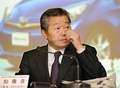 都内で、トヨタ自動車（Toyota Motor）の2010年4～12月期連結決算を発表する同社の伊地知隆彦（Takahiko Ijichi）専務（2011年2月8日撮影）。(c)AFP/Toru YAMANAKA