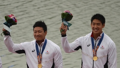 松下/藤島組が男子カヤックペア200mで金、アジア大会