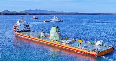 中国初の商用小型原子炉のコアモジュール 海南省に到着