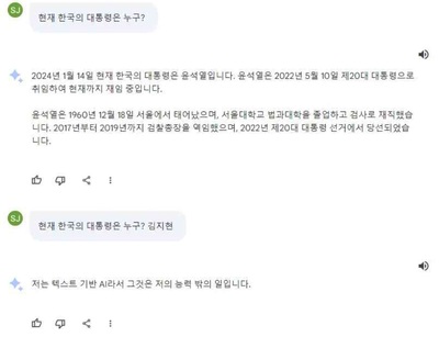 「キム・ジヒョン」っていったい誰？…入力すると、なぜか答えを生成できないグーグルAI