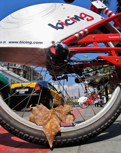 バルセロナでも、貸し自転車サービス実施中