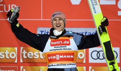 ガイガーが今季3勝目、小林から総合首位奪取 ジャンプW杯