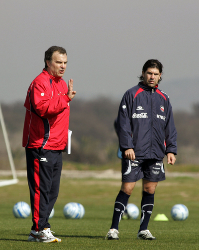 チリ代表 トレーニングを行う