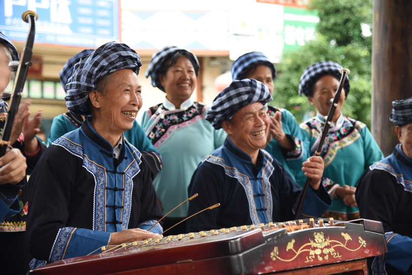 中国の少数民族プイ族の「古楽隊」 貴州省 写真5枚 国際ニュース：AFPBB News