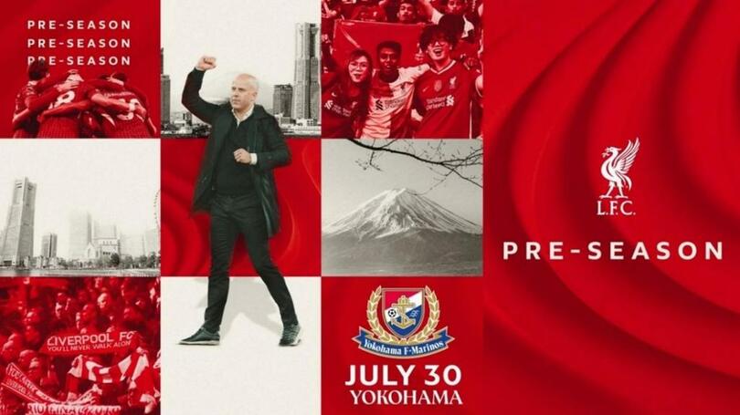 リバプールFC、アジアのプレシーズンツアー第2戦で横浜F・マリノスと対戦