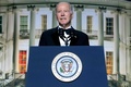 ホワイトハウス記者会の夕食会でスピーチをするジョー・バイデン大統領。米首都ワシントンで（2023年4月29日撮影）。(c)SAUL LOEB / AFP