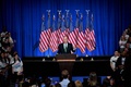 米ニューヨークで支持者を前に演説するマイケル・ブルームバーグ前ニューヨーク市長（2020年3月4日撮影）。(c)Johannes EISELE / AFP