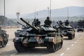 ミャンマーの首都ネピドーで行われた軍事パレード（2022年3月27日撮影、提供）。(c)AFP
