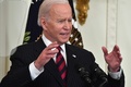 米首都ワシントンで演説する米国のジョー・バイデン大統領（2022年3月16日撮影、資料写真）。(c)Nicholas Kamm / AFP