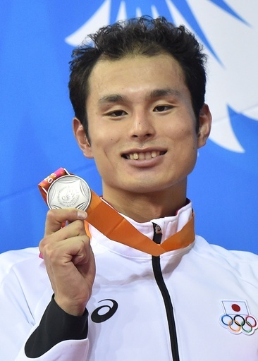 山本が男子1500m自由形で銀メダル、アジア大会