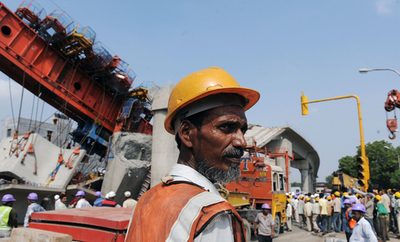 ニューデリーの地下鉄建設現場で事故、5人死亡、15人負傷