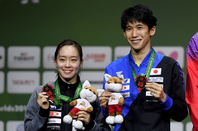吉村/石川ペア連覇ならず、世界卓球混合複で銀メダル