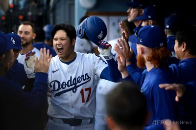 大谷が7号先頭打者弾 ドジャースは大勝