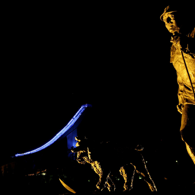 世界糖尿病デー、ノルウェーの有名スキージャンプ台をライトアップ