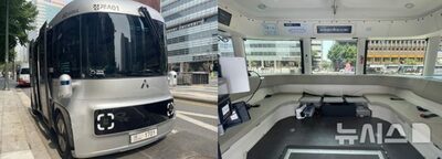 韓国・清渓川の自動運転バス…運転席もハンドルもない車内に驚き