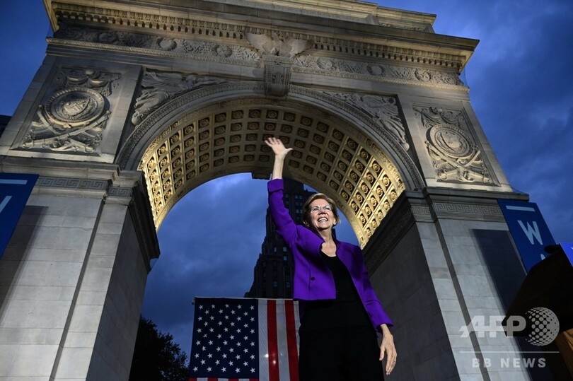 ウォーレン氏支持率、バイデン氏抜き初めてトップへ 米大統領選民主党候補争い