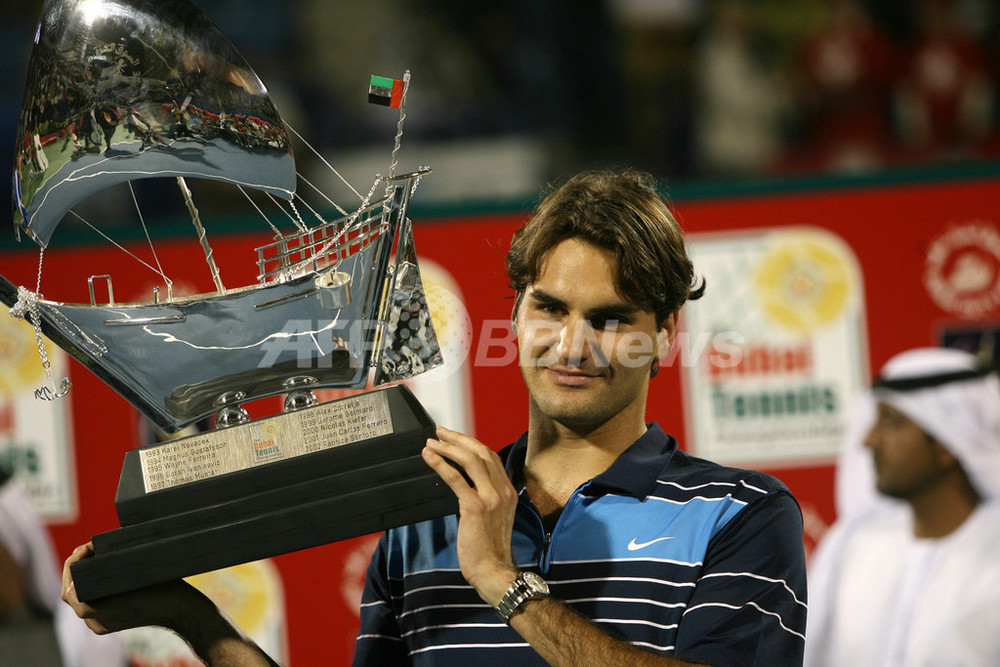 <男子テニス ドバイ・テニス選手権>フェデラー 今季2勝目を挙げる UAE 写真24枚 国際ニュース:AFPBB News