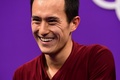 平昌冬季五輪、フィギュアスケート男子シングル・ショートプログラム（SP）の演技を終えて笑顔をみせるパトリック・チャン（2018年2月16日撮影、資料写真）。(c) AFP PHOTO / Roberto SCHMIDT