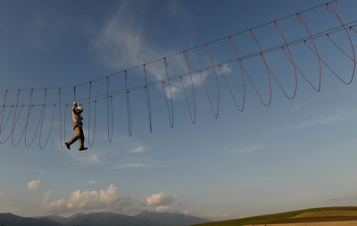 中央ヨーロッパ最長のロープコースが人気 スロバキア