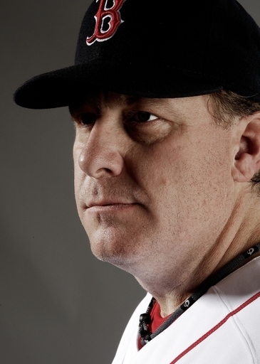 シリング 今シーズン初の投球練習