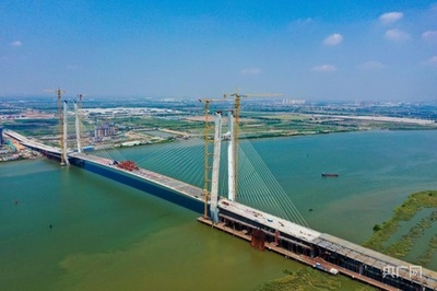 中国で最大スパンの都市交通多機能斜張橋、連結が完了 広州南沙
