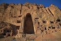 アフガニスタンのバーミヤン渓谷でかつて仏像があった遺跡。仏像はタリバンによって2001年に破壊された（2021年3月4日撮影）。(c)WAKIL KOHSAR / AFP