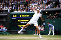 テニス、ウィンブルドン選手権、男子シングルス決勝。ノバク・ジョコビッチと対戦したロジャー・フェデラー（2019年7月14日撮影）。(c)Laurence Griffiths / POOL/ AFP