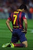 13-14スペイン1部リーグ第33節、グラナダ（Granada CF）対FCバルセロナ（FC Barcelona）。落胆した様子をみせるFCバルセロナのペドロ・ロドリゲス・レデスマ（Pedro Rodriguez Ledesma、2014年4月12日撮影）。(c)AFP/JORGE GUERRERO