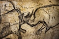 南仏アルデシュ（Ardeche）県のショーベ洞窟（Chauvet Cave）内に描かれた壁画（2014年6月13日撮影）。(c)AFP/JEFF PACHOUD
