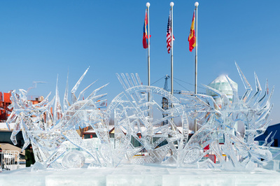 ハルビンで氷の彫刻・世界コンテスト　国際氷雪祭の一環