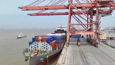 浙江省の大麦嶼港、日本へのコンテナ貨物の直行航路が就航 中国