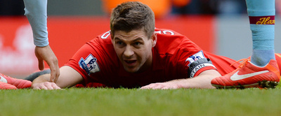 ジェラードが肩を手術、今季残り試合を欠場