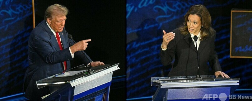 トランプ、ハリス両氏が激突 米大統領選討論会