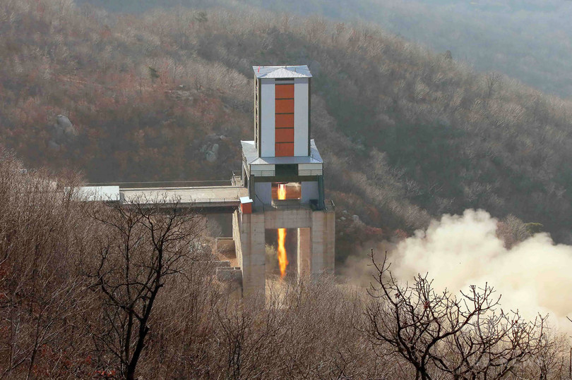 北朝鮮、新型高出力ロケットエンジンの地上実験に成功 北朝鮮、新型高出力ロケットエンジンの地上実験に成功
